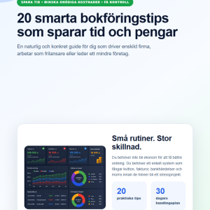20 smarta bokföringstips som sparar tid och pengar