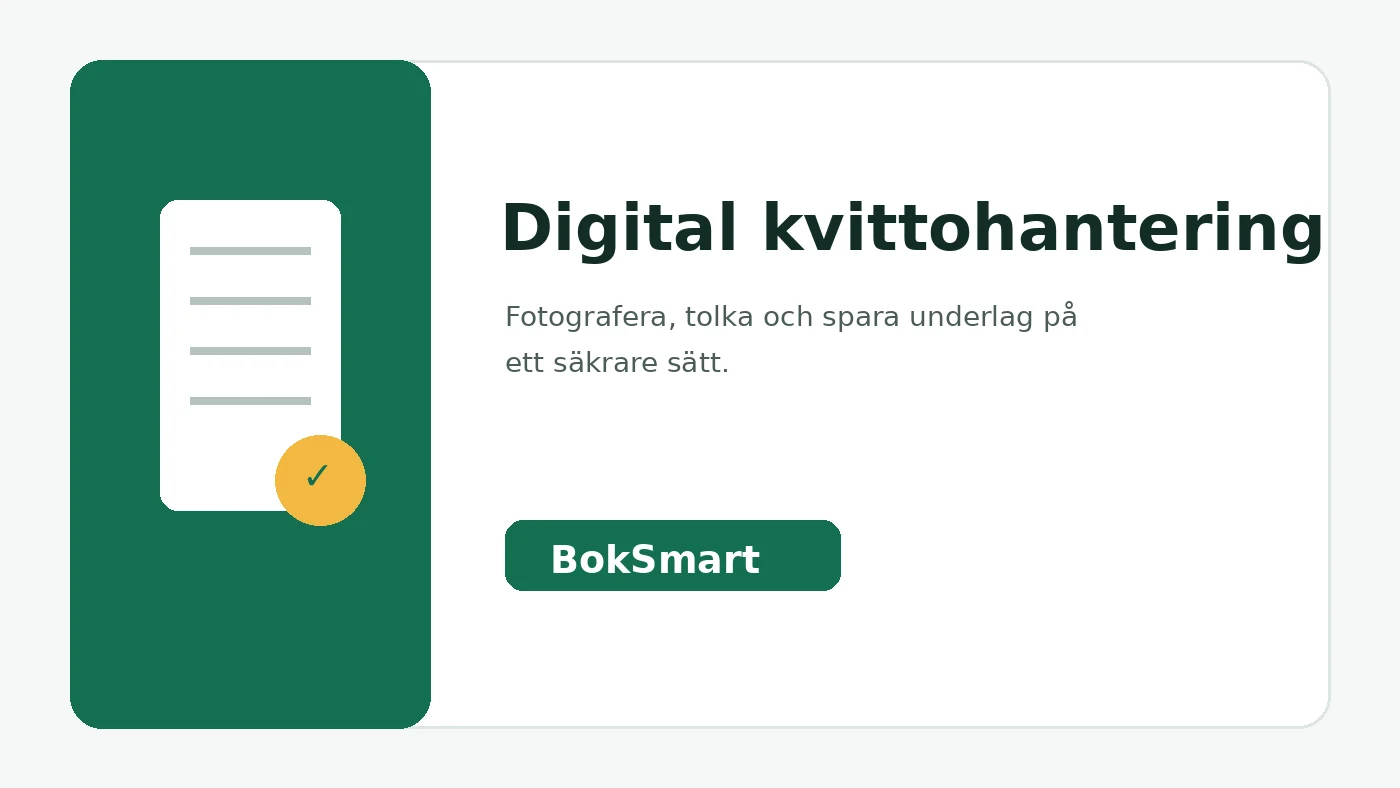 Digital kvittohantering i bokföringsapp