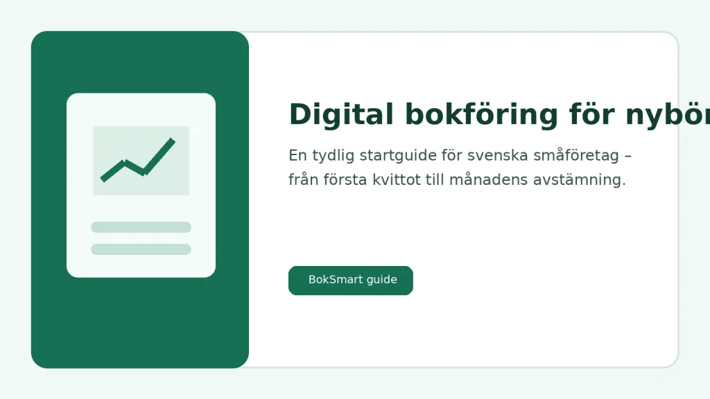 Digital bokföring för nybörjare med BokSmart