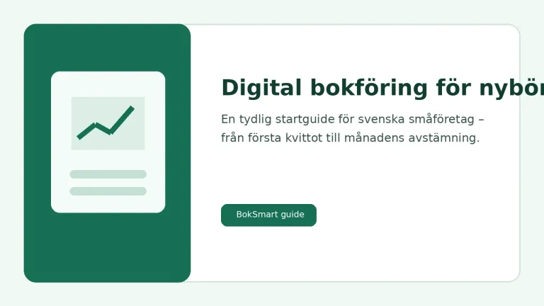 Digital bokföring för nybörjare med BokSmart