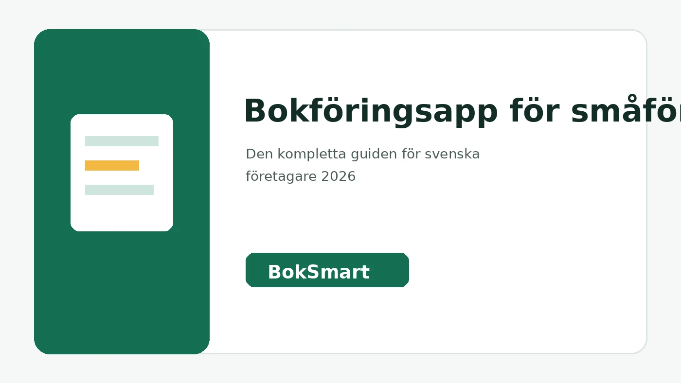 Bokföringsapp för småföretag i Sverige