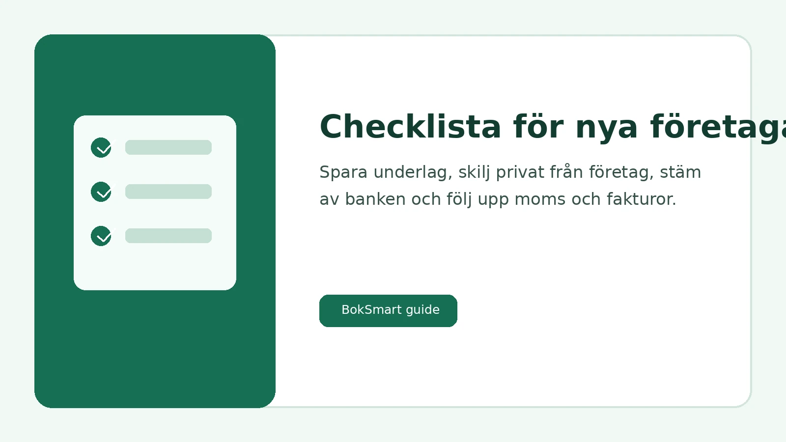 Checklista för digital bokföring för nybörjare